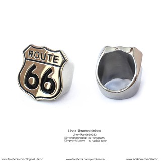 แหวนroute66 ring สแตนเลสแท้ stainless 316l แหวนผู้ชาย แหวนแฟชั่น แหวนเท่ๆ แหวนสแตนเลส