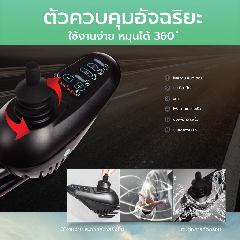 Synergy รุ่น เอ๊กซ์คลูซีฟ พลัส วีลแชร์ไฟฟ้า ปรับเอนนอนได้ พร้อมรีโมทคอนโทรล เพิ่มความสบายและอิสระในการเคลื่อนที่