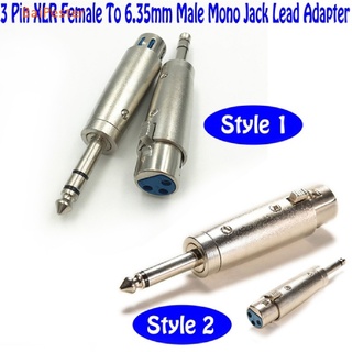 [BaiPester] 3-Pin XLR Female to 1/4 6.35mm Stereo Male Plug TRS Audio Cable Cord Mic Adapter