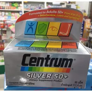 ภาพสินค้าCentrum SILVER 50+ A to Zinc + Beta-Carotene Lutien 90เม็ด จากร้าน nongrx บน Shopee ภาพที่ 1