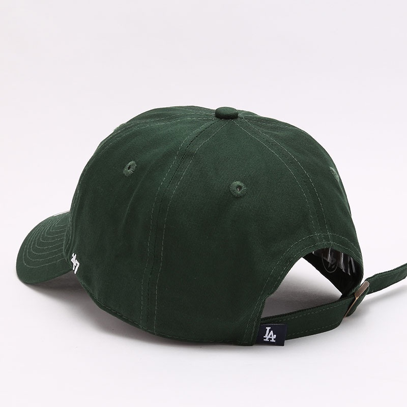 หมวกเบสบอล-แบบนิ่ม-พิมพ์ลายตัวอักษร-สีเขียวเข้ม-สามารถปรับได้-47-แบรนด์
