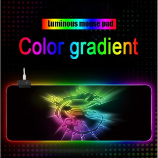 ภาพขนาดย่อของภาพหน้าปกสินค้าแผ่นรองเมาส์มีไฟ GMS-wt-5 Gaming Mouse Pad RGB 7colors (3008004)เปลี่ยนไฟได้ 14 โหมด จากร้าน ai.center บน Shopee ภาพที่ 4