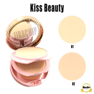 81218-03 แป้งพัฟ 2 ชั้น Kiss Beauty smooth powder แป้งพัฟ🌼🌻