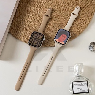 ใหม่ สายนาฬิกาข้อมือ ซิลิโคนนิ่ม แบบบาง สีแคนดี้ สําหรับ iwatch 49 มม. 45 มม. 41 มม. 44 มม. 40 มม. 38 มม. 42 มม. Apple watch series 8 7 6 5 SE 4 3 2