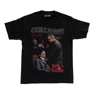 เสื้อยืด แบบหนา พิมพ์ลายภาพยนตร์ The Godfather Vito Corleone Michael Corleone สไตล์คลาสสิก