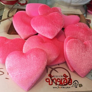 6cm หัวใจ หัวใจผ้า กำมะหยี่ ขนาด 6 เซนติเมตร จำนวน 2 ชิ้น heart for valentine gift