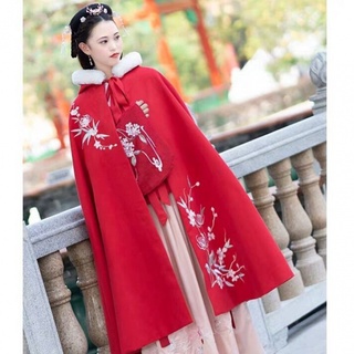 ภาพหน้าปกสินค้าผู้หญิงแฟชั่น Hanfu เสื้อคลุมแจ็คเก็ตบวกกำมะหยี่สไตล์จีนปักเสื้อคลุม ที่เกี่ยวข้อง