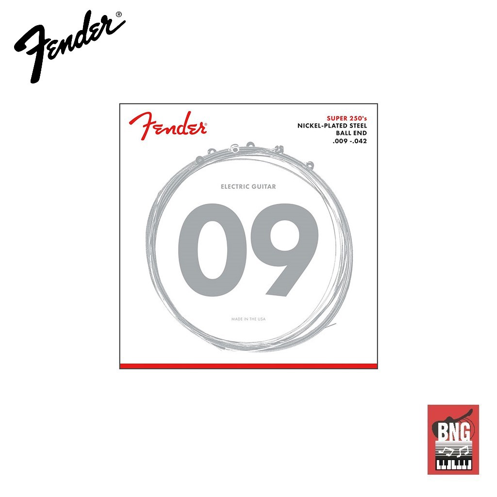 fender-super-250l-สายกีตาร์ไฟฟ้า-เฟนเดอร์-009-042-nickel-plated-steel