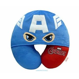 (ลิขสิทธิ์แท้ ส่งฟรี) หมอนรองคอ กัปตันอเมริกา Captain America อเวนเจอร์ส Avengers
