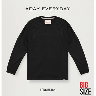 Just Say Bad ® เสื้อแขนยาว 3XL 4XL ไซส์ใหญ่ ( จั้มแขน ) สีดำ รุ่น Classic Long เสื้อยืดคนอ้วน / เสื้อคนอ้วน  BLB