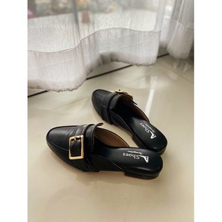B_Shoes Lana Style in Black รองเท้าเพื่อสุขภาพ พื้นบุนิ่ม ใส่ทั้งวันไม่มีกัด