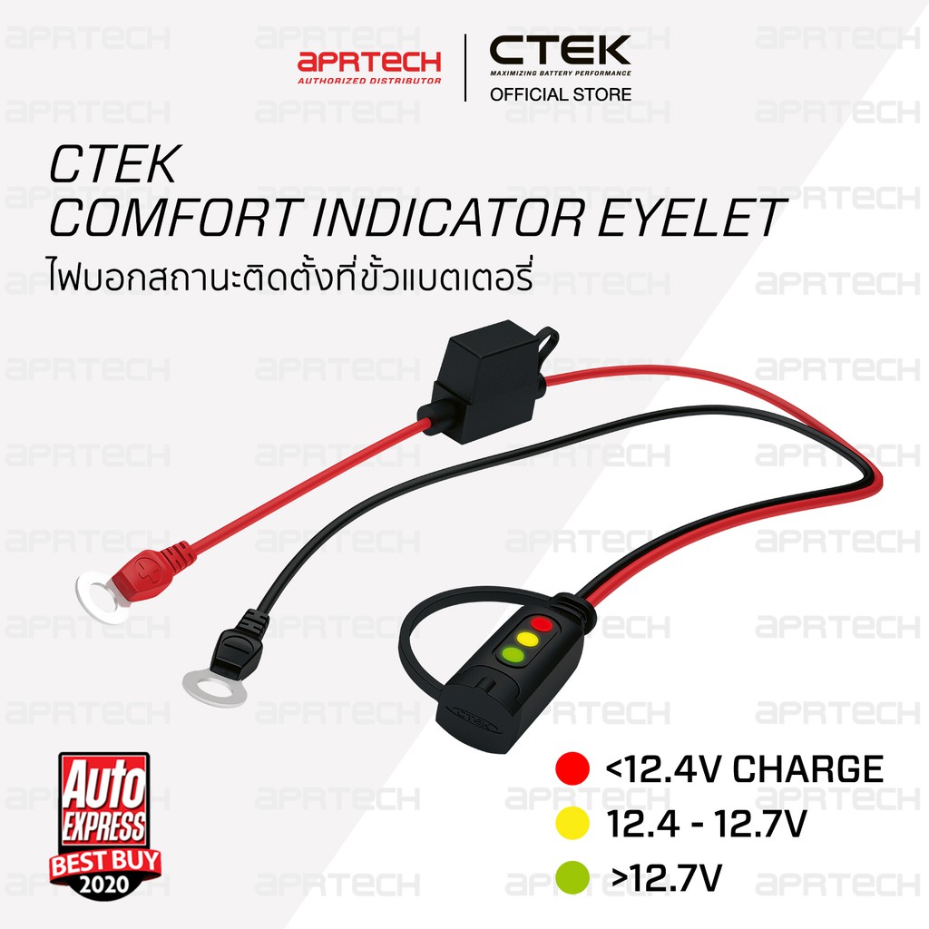 ctek-comfort-indicator-eyelet-อุปกรณ์เสริมต่อกับเครื่องชาร์จ-ctek-แบบมีไฟบอกสถานะ