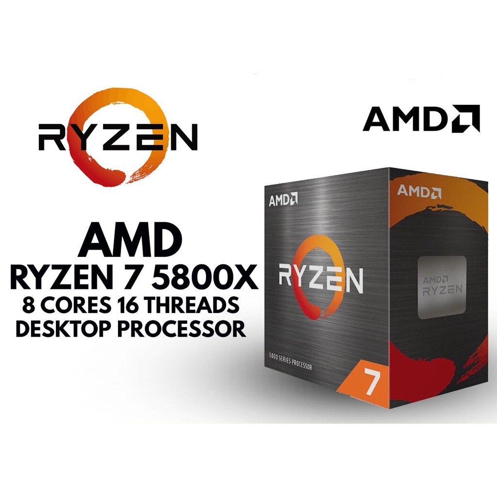 ภาพหน้าปกสินค้าCPU (ซีพียู) AMD AM4 RYZEN 7 5800X 3.80 GHz ประกัน 3 ปี จากร้าน hardware_corner บน Shopee