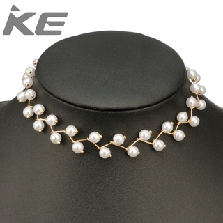 Simple Japanese and Korean pearl clavicle chain temperament beach pearl neckband short necklac