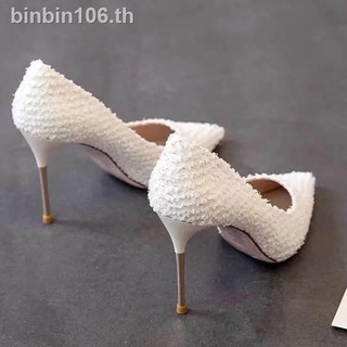 ◇รองเท้าส้นสูง stiletto ผู้หญิงฤดูใบไม้ร่วง 2023 ใหม่ขนาดเล็กสดและป่าสาวฝรั่งเศสตื้นปากชี้ toe สุทธิสีแดงรองเท้าเดียวรองเท้าผู้หญิง