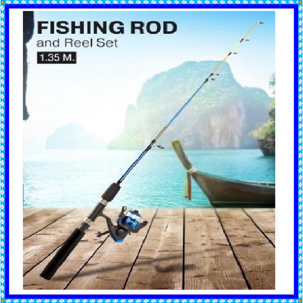 คันเบ็ดตกปลา-2ท่อน-พร้อมรอกครบชุด-ถูกสุดๆๆ-fishing-rod-and-reel-set