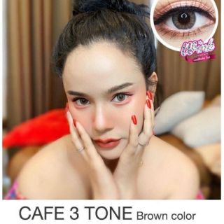 คอนแทคเลนส์ 🍭 Cafe​ 3​ Tone​  สีไหนก็สวย🍭