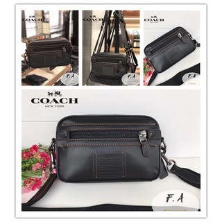 F.A ว่าแท้100% Coach แท้ กระเป๋ากล้องสะพายไหล่หนังแท้สำหรับผู้ชาย  69331