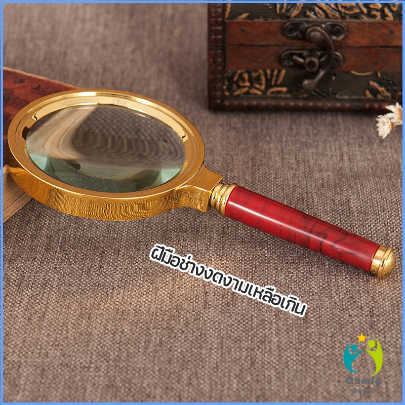 comfy-แว่นขยาย-แว่นขยายแบบ-มือถือ-แว่นขยายด้ามไม้-10-เท่า-10x-magnifying-glass