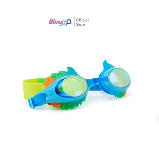 BLING2O แว่นตาว่ายน้ำเด็กยอดฮิตจากอเมริกา  Dylan the Dino -Jurassic Hybrid Light Blue แว่นว่ายน้ำแฟชั่น ใส่สบาย ของใช้เด