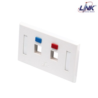 หน้ากากแลน LINK FACE PLATE 2PORT with icon & label IC (สีขาว) | Shopee ...