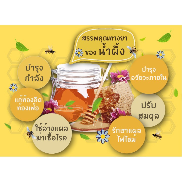 น้ำผึ้งป่าแท้-100-น้ำผึ้งเกสรดอกไม้ป่า-honey-bee-น้ำผึ้งธรรมชาติมีประโยชน์-สร้างภูมิคุ้มกันให้กับร่างกาย-บรรจุ-1000-g