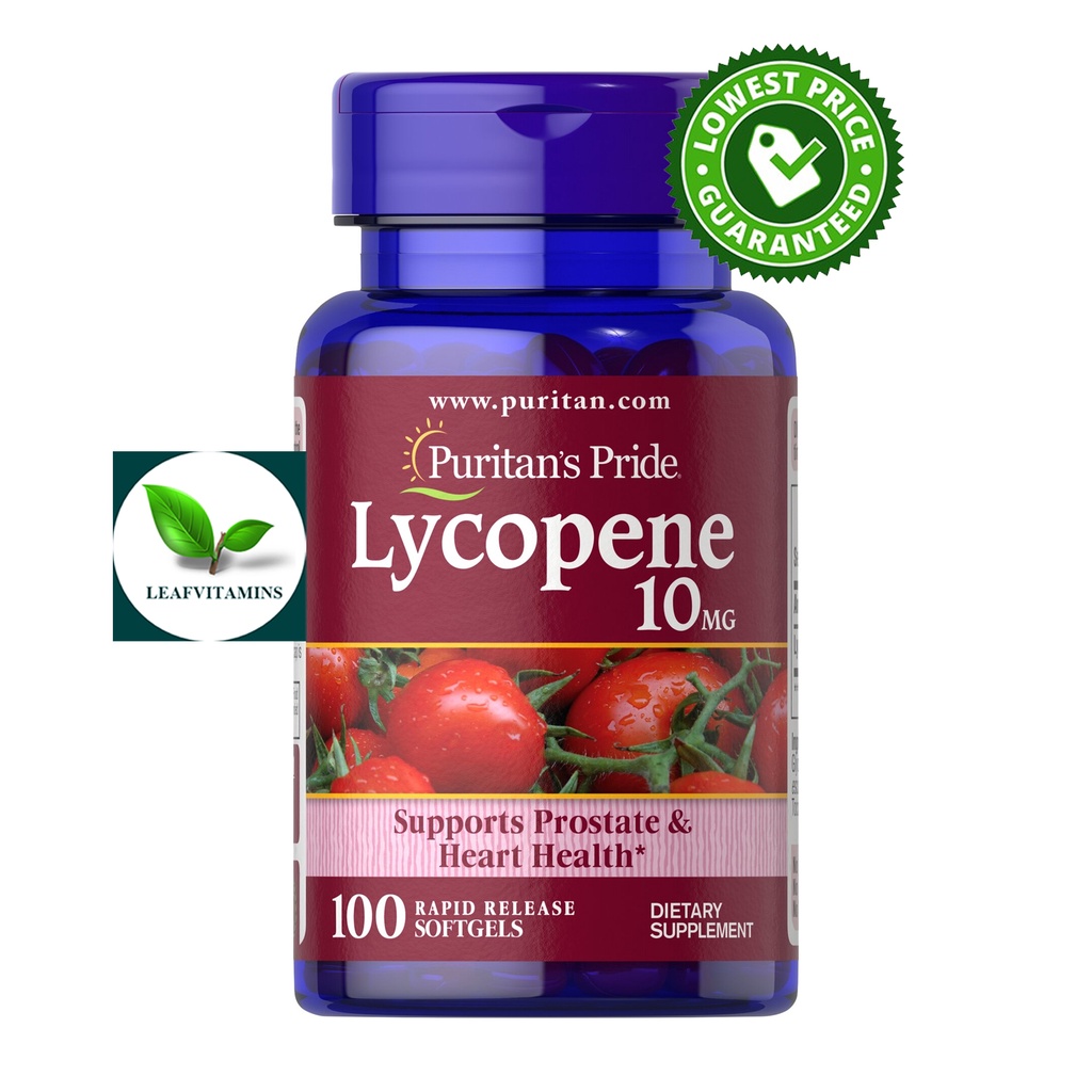 ภาพหน้าปกสินค้าPuritan's Pride Lycopene 10 mg / 100 Softgels