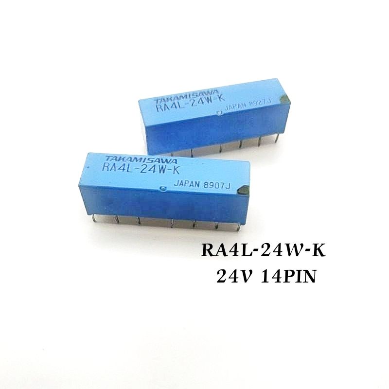 ra4l-24w-k-takamisawa-latching-relay-24v-14-ขา-2a-มือ2-4pdt-no-nc