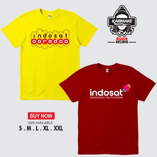 ROUND คอลูกเรือเสื้อยืด พิมพ์ลาย Karimake Provider Im3 INDOSAT OOREDOO HUTCHISON สําหรับผู้ชาย-4XL