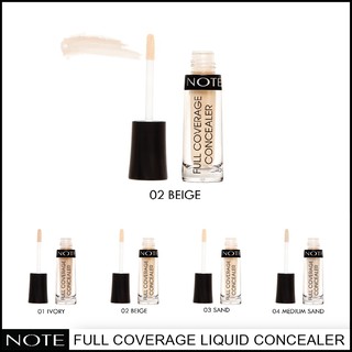 NOTE COSMETICS FULL COVERAGE LIQUID CONCEALER 02 BEIGE