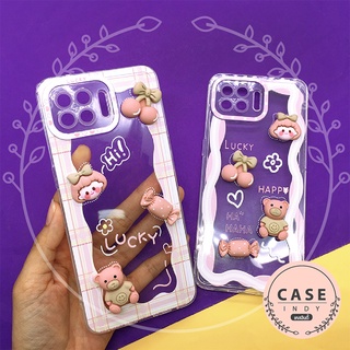 เคส Vivo V21(5G) Y01/Y15s Y12/Y15/Y17 Y20 Y21 Y91/Y91i/Y95 Y91c เคสมือถือนิ่มใสกันกล้อง ซิลิโคน TPU ติดการ์ตูนน่ารัก