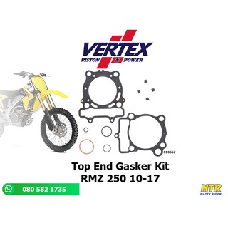 ชุดประเก็น VERTEX ประเก็นฝาสูบ ประเก็นเสื้อสูบ ชุดท๊อปโอเวอร์ฮอล สำหรับ Suzuki RMZ250 10-17 Top End Gasket Kit