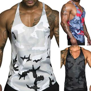 Men Tank Tops Gyms Sleeveless Summer Fitness Casual