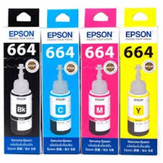EPSON หมึกแท้ T664 for Printer EPSON L Series (1 ชุด 4 ขวด) BOX