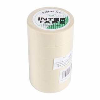กระดาษกาว อินเตอร์ เทป INTER TAPE ขนาด 3/4นิ้ว X10 หลา (1แถว มี 5ม้วน)