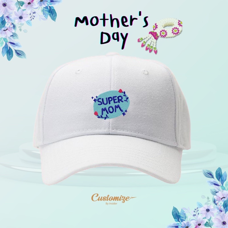 หมวกปัก-ลายวันแม่-วันแม่-ของขวัญวันแม่-mother-s-day-ของขวัญให้แม่