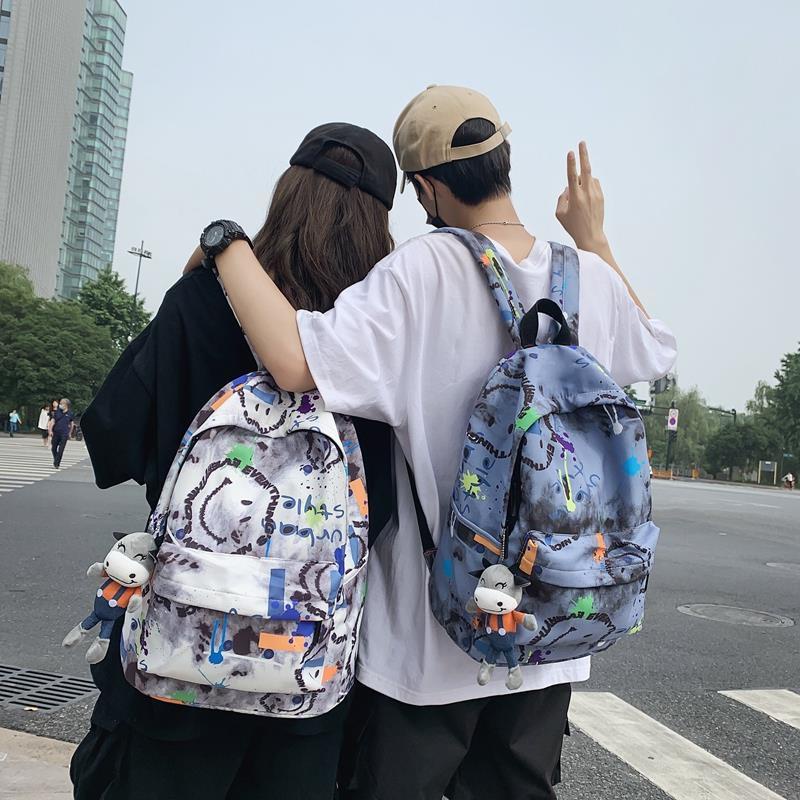 เวอร์ชั่นเกาหลีสีกระเป๋านักเรียนชายกระเป๋าเป้สะพายหลังนักเรียนมัธยมศึกษาตอนต้นผู้หญิงกระเป๋านักเรียน