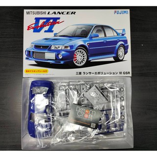 FUJIMI 1/24 Mitsubishi Lancer Evolution VI GSR w/Window Frame Masking (โมเดลรถยนต์ Model DreamCraft)