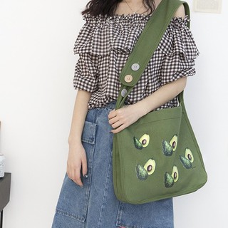 (ใส่โค้ดลดเพิ่ม MIDMTH158 )กระเป๋าผ้าลายอโวคาโด้ Avocado