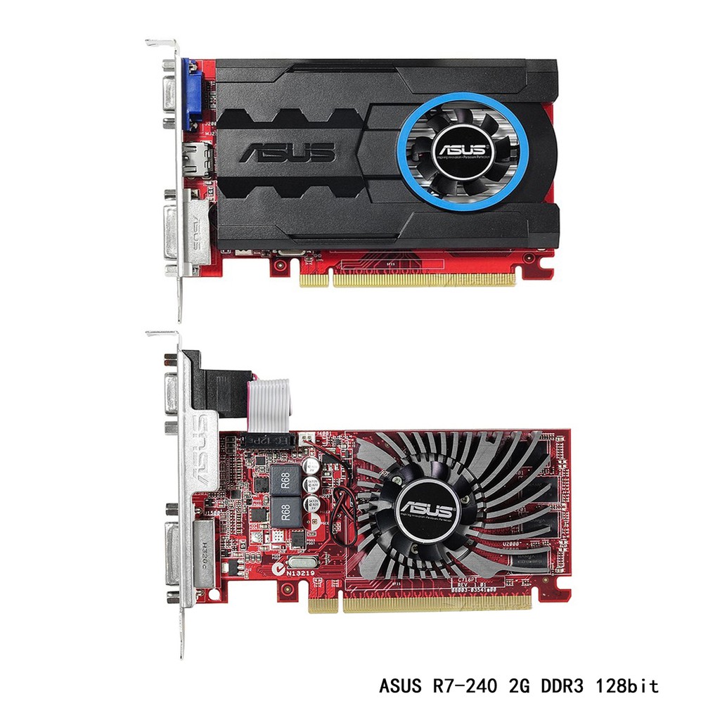 ใช้ ASUS R7 240 250 260X 360 2GB กราฟิกการ์ด NVIDIA กราฟิกการ์ดเกม DDR5 ...