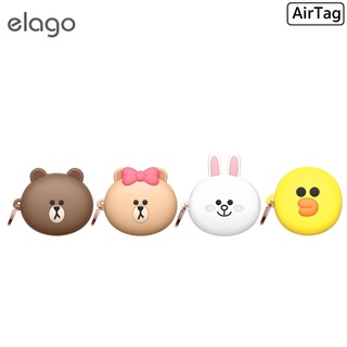 Elago i Line Friends Burger Time เคสกันกระแทกเกรดพรีเมี่ยม รองรับ AirTag (ของแท้100%)