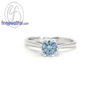 Finejewelthai-แหวนโทพาซ-โทพาซ-แหวนพลอย-แหวนเงินแท้-พลอยประจำเดือนเกิด-Topaz-Silver-Ring-Birthstone-R1295tp