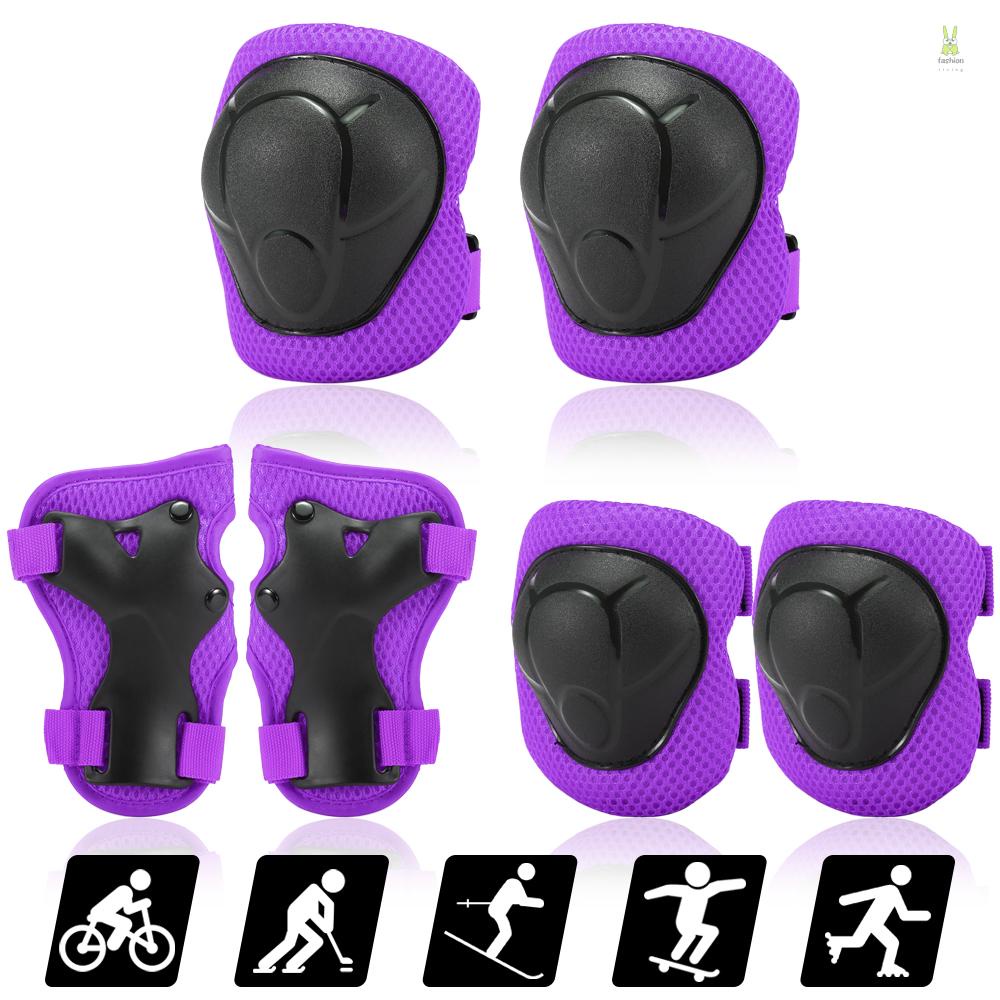 flt-6-in-1-ชุดอุปกรณ์ป้องกันเข่า-ข้อศอก-พร้อมปลอกสวมข้อมือ-เพื่อความปลอดภัย-สําหรับเด็ก-เล่นโรลเลอร์เบลด-ขี่จักรยาน-สเก็ต