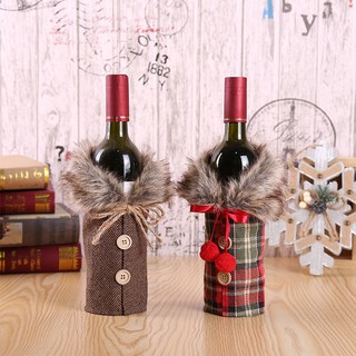 cinglen.th*Santa Claus Wine Bottle Cover  Christmas Decorations for Home New Year Xmas Decor