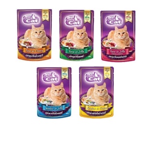 12 ซอง อาหารแมว catty cat อาหารแมวเปียก ซองละ 80 g. (ยกกล่อง)