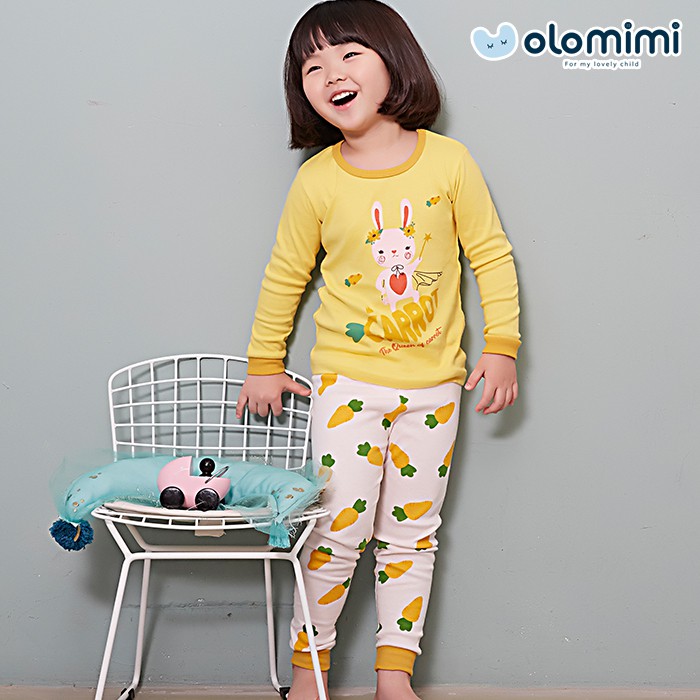 olomimi-30s-ชุดนอนเด็กลายแครอท-แขนยาว-ขายาว