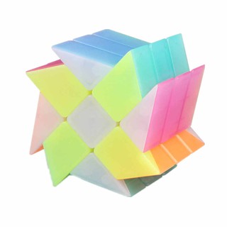 รูบิค แปลก ๆ รูบิค ของแท้ อย่างดี Qiyi Windmill 3x3 Jelly Color Magic Cube rubix cube qiyi cube SharkRubik
