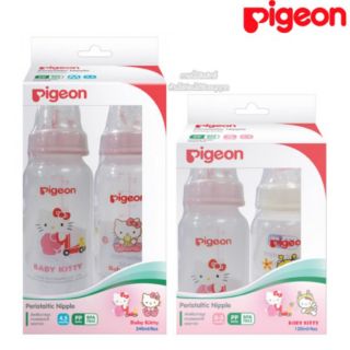 Pigeon ขวดนม ลายคิตตี้ แพ็คคู่ ขนาด 4ออนซ์/ 8ออนซ์