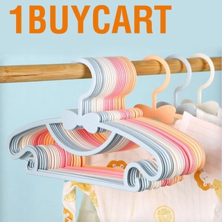 1buycart 10PCS Kids Storage Hangers Plastic Thicken Bow Knot Coat Drying Hanger for Toddler Baby