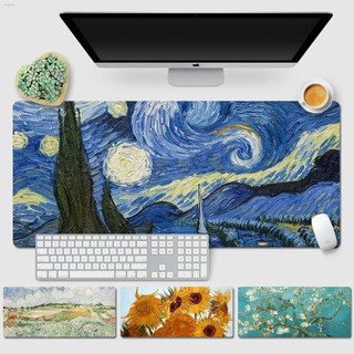 สินค้า ✹แผ่นรองเมาส์ แผ่นรองเมาส์ขนาดใหญ่พิเศษ super mouse padเกมสำนักงานยามว่าง ภาพวาดสีน้ำมันของ Van Gogh Art Overlock แบบหน
